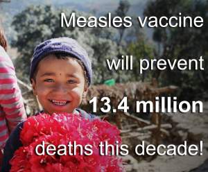 measles vaccine protects multiple millions