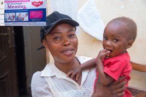 Blessing Nwali brought her 15-month-old baby to be vaccinated.